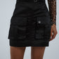 Jasmine Utility Mini Skirt In Black