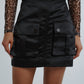 Jasmine Utility Mini Skirt In Black