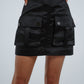 Jasmine Utility Mini Skirt In Black