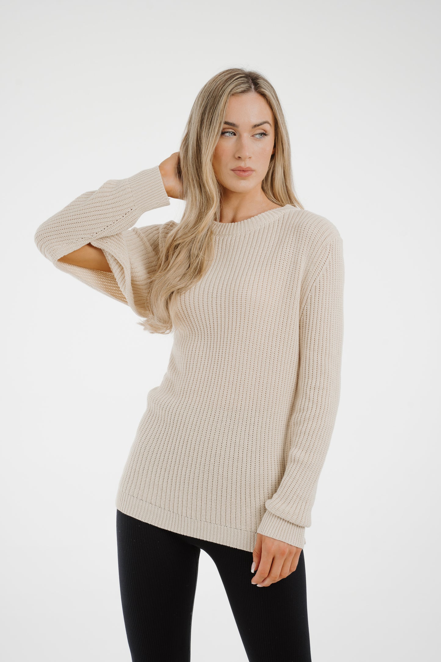 Jasmine Open Sleeve Jumper In Cream