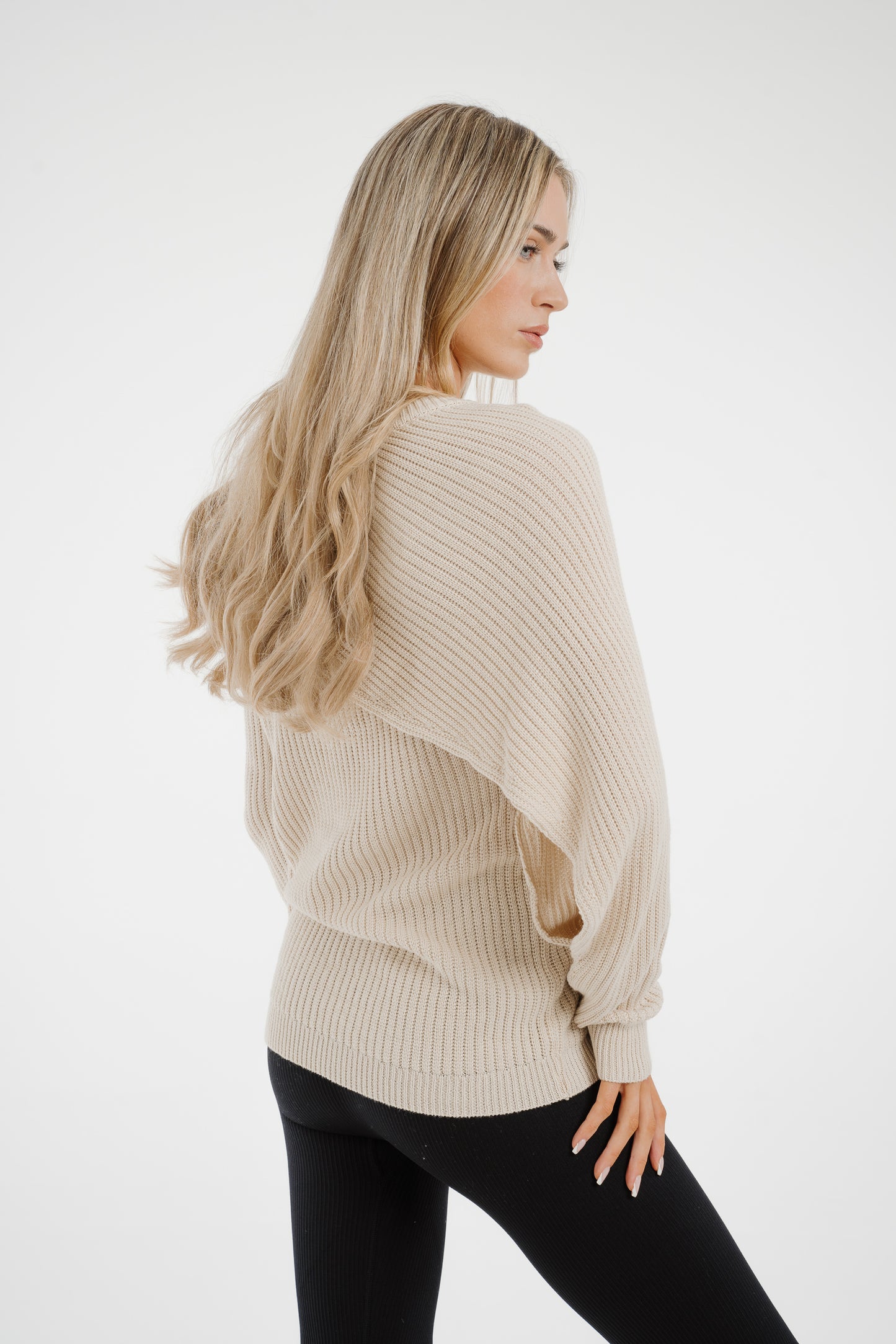 Jasmine Open Sleeve Jumper In Cream