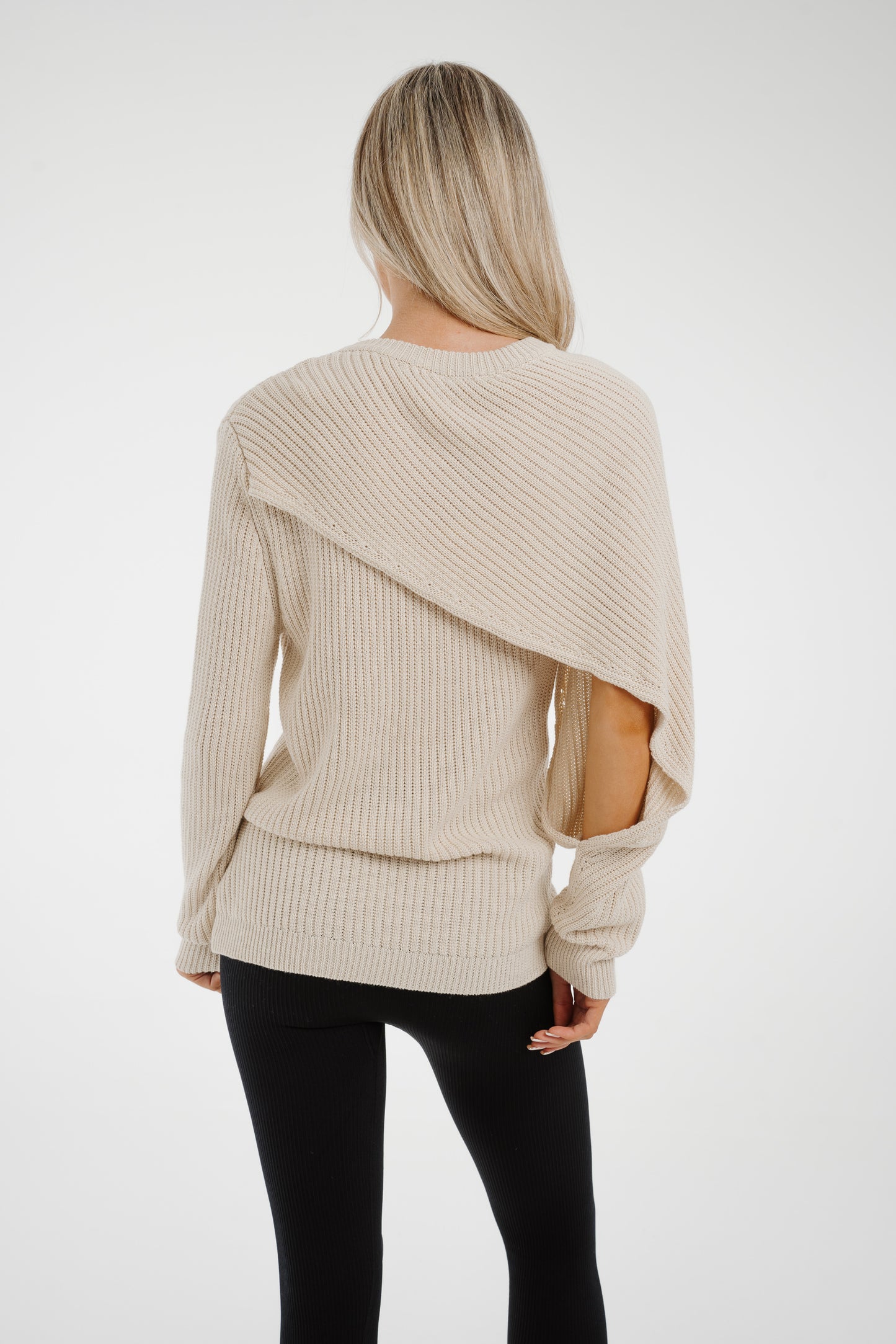 Jasmine Open Sleeve Jumper In Cream