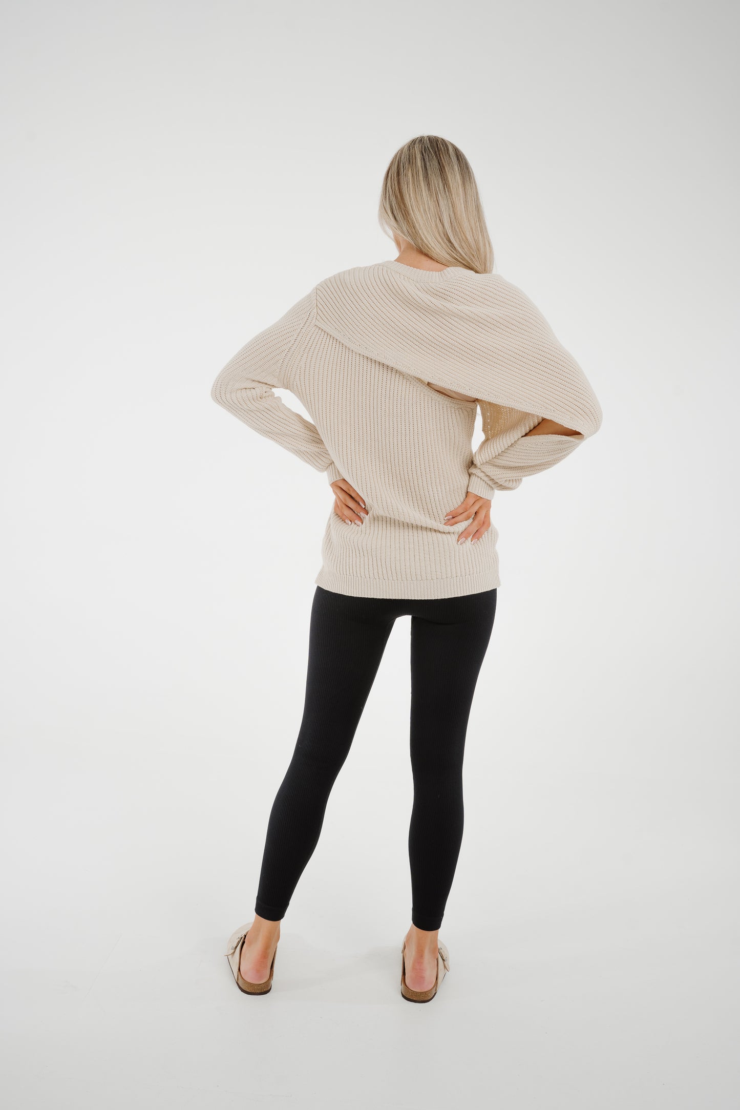Jasmine Open Sleeve Jumper In Cream