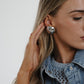 Mona Circle Earrings In Silver