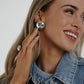 Mona Circle Earrings In Silver