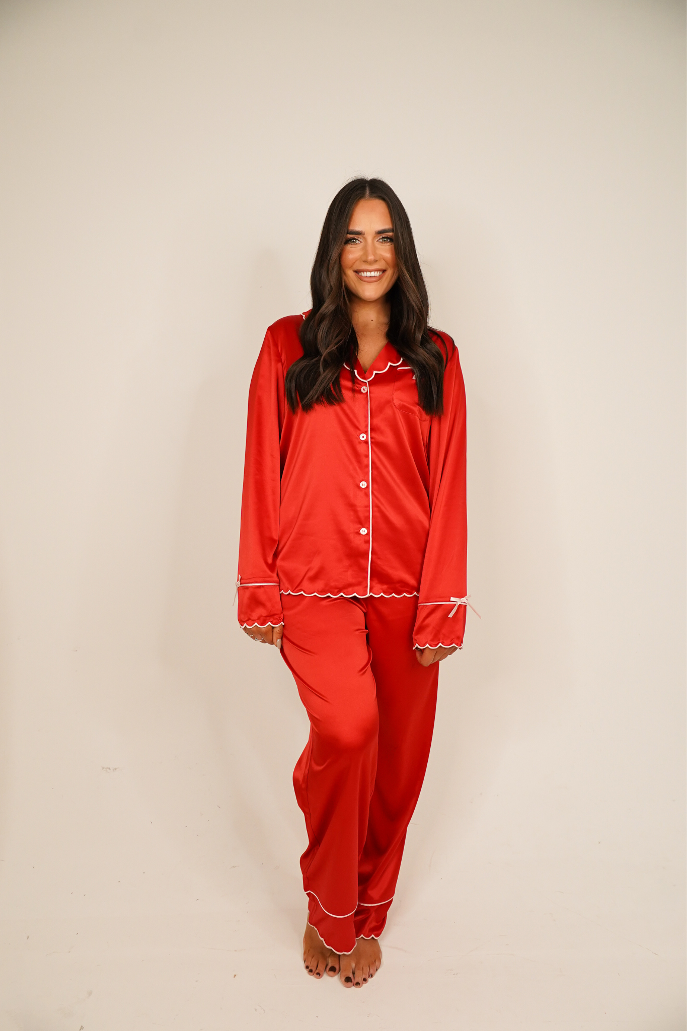 Love Laura Trim Pyjamas In Red