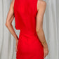 Polly White Embroidered Skirt In Red