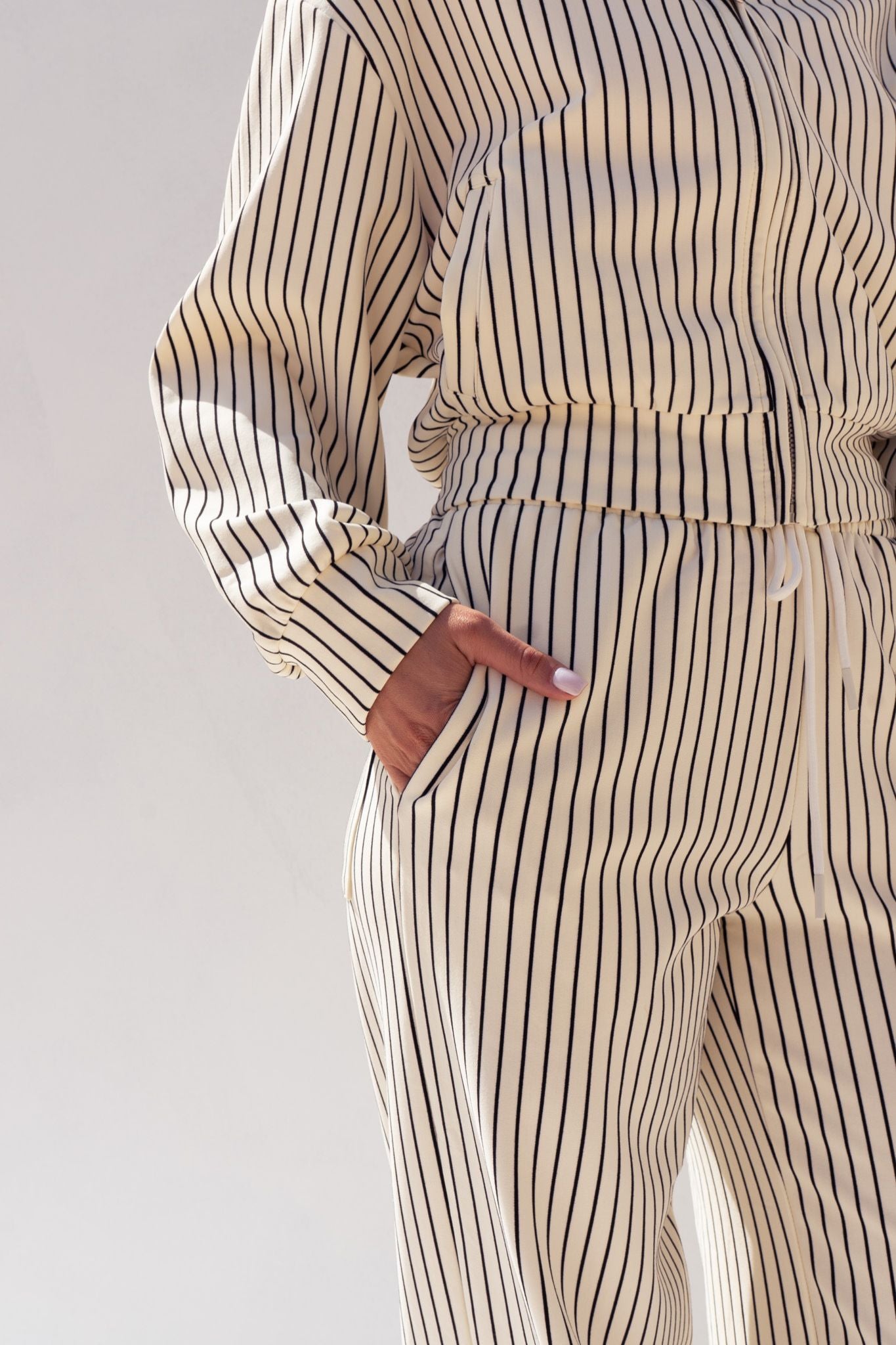 Love Laura Luxe Lounge Set In Pinstripe