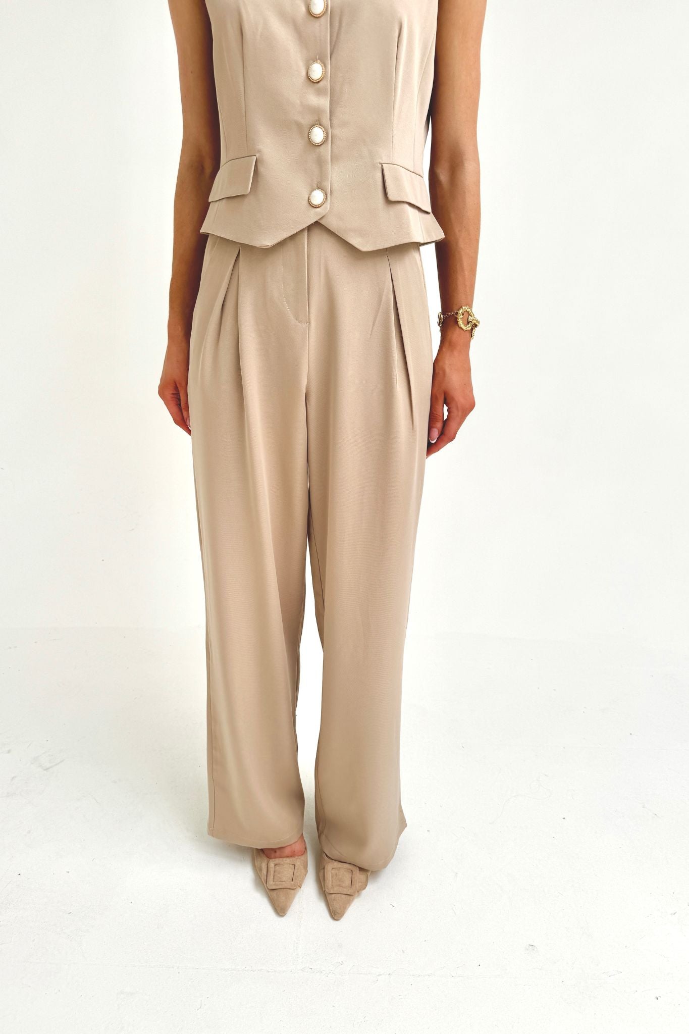 Love Laura Forever Trouser In Neutral