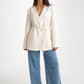 Paige Collarless Blazer In Cream