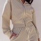 Love Laura Luxe Lounge Set In Pinstripe