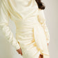 Holly Ruched Dress In Ivory