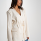 Paige Collarless Blazer In Cream