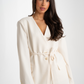 Paige Collarless Blazer In Cream