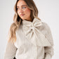 Love Laura Pinstripe Bow Blouse In Nude