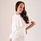 Kayla Lace Overlay Dress In Ivory