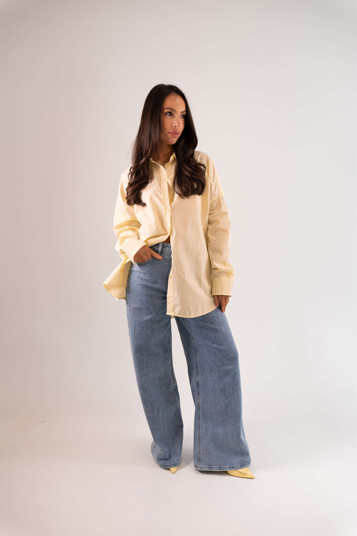 Erica Oversized Shirt In Lemon