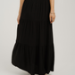 Erica Tiered Maxi Skirt In Black