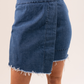 Leona Wrapover Denim Skirt In Light Wash