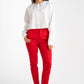 Kiera Contrast Collar Shirt In White