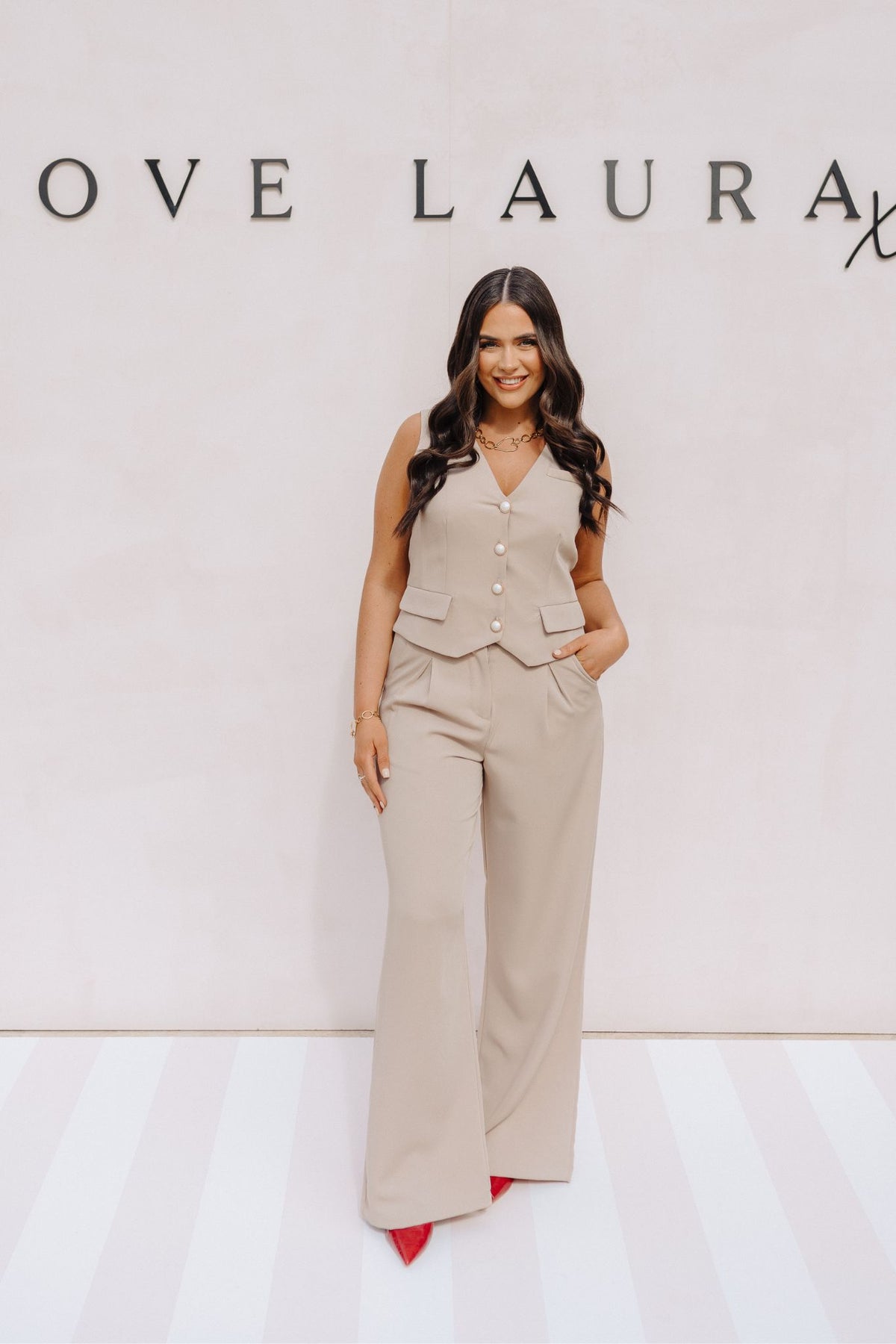 Love Laura Forever Trouser In Neutral