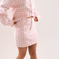 Daisy Gingham Skirt In Pink