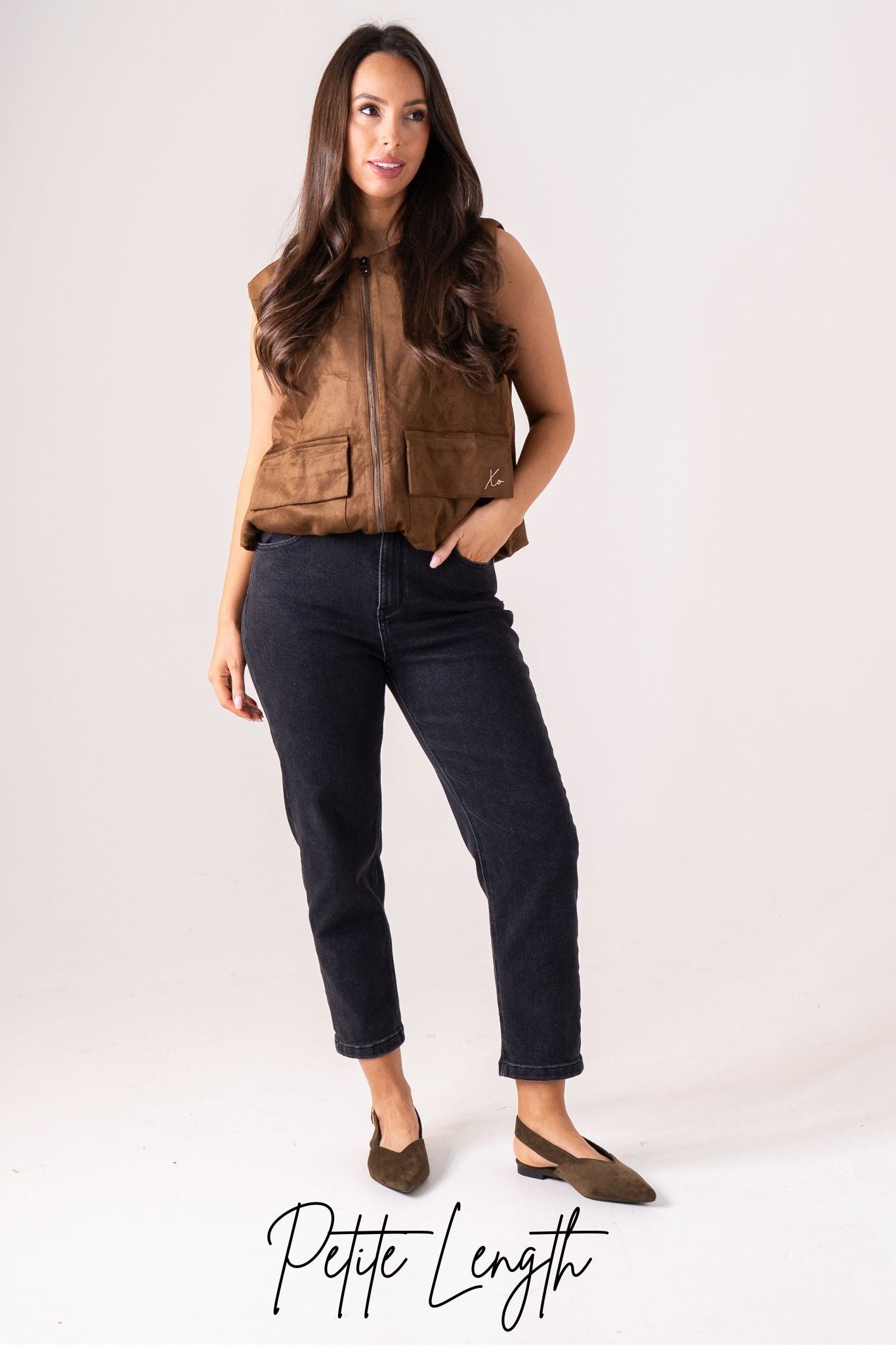 Love Laura Mom Jeans In Black Wash