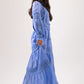 Jasmine Floral Lace Blouse In Blue