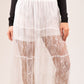 Millie Tiered Lace Maxi Skirt In White