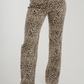 Lynne Frayed Hem Jeans In Leopard Print