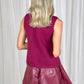 Elsa Faux Leather Mini Skirt In Bordeaux