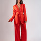 Alana Satin Trousers In Red