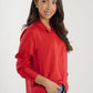 Arabella Satin Shirt In Red