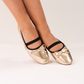 Cathy Ballet Pumps In Gold