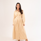Eva Stripe Shirt Dress In Tan Mix