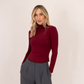 Erica Turtleneck Top In Bordeaux