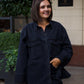 Love Laura Denim Shacket In Black Wash