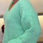 Kendra Puff Sleeve Jumper In Green
