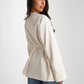 Paige Collarless Blazer In Cream
