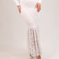 Polly Lace Maxi Skirt In White