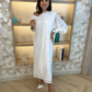 Sienna Chiffon Detail Dress In Cream