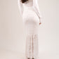 Polly Lace Maxi Skirt In White
