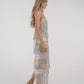 Alana Fringed Sequin Dress In Silver