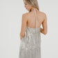 Alana Fringed Sequin Dress In Silver