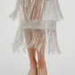 Alana Fringed Sequin Dress In Silver