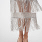 Alana Fringed Sequin Dress In Silver