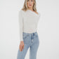 Kate Asymmetric Neck Top In White