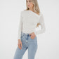 Kate Asymmetric Neck Top In White