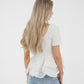 Holly Peplum Frill T-Shirt In White