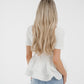 Holly Peplum Frill T-Shirt In White